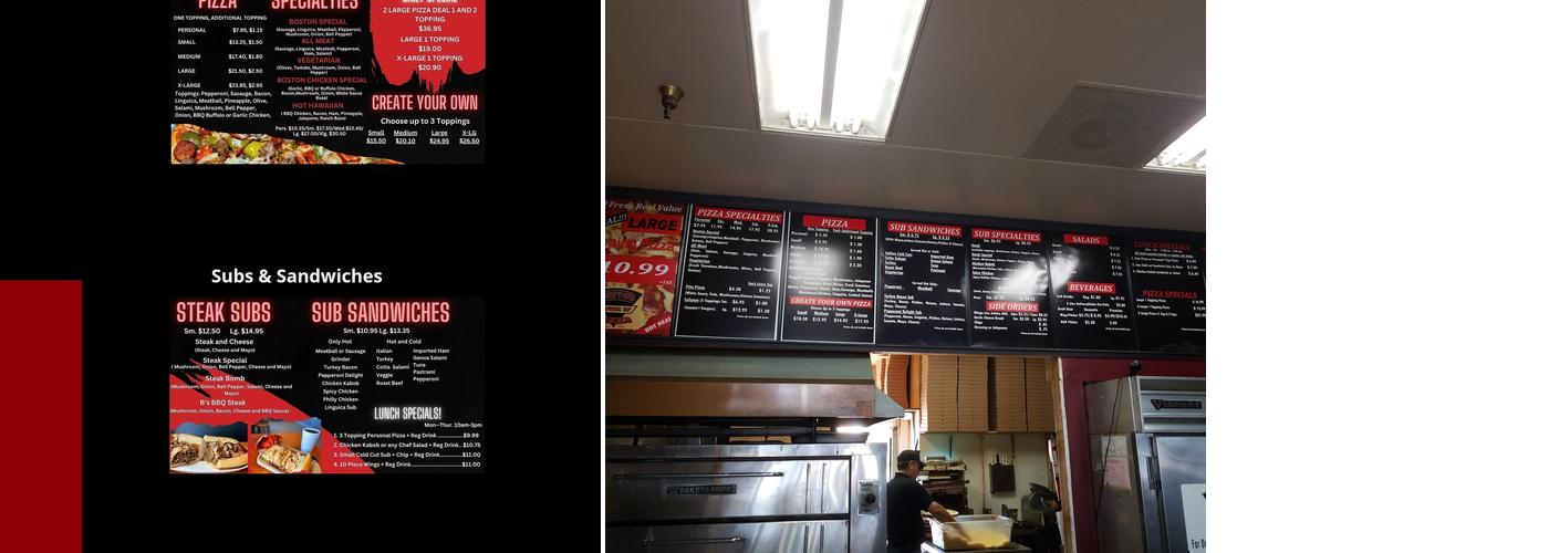 Boston House of Pizza Menu