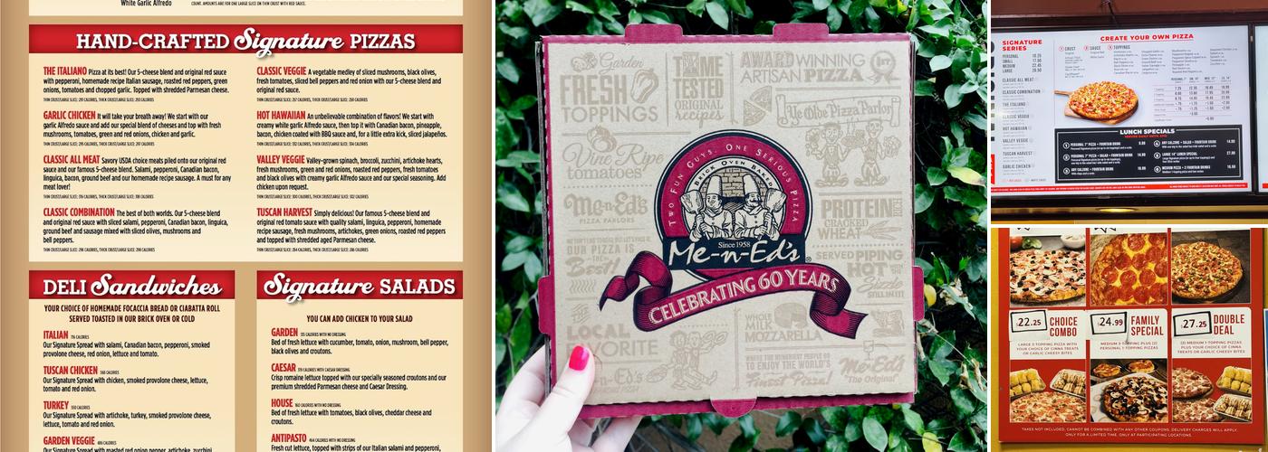 Me-n-Ed's Pizzeria Menu