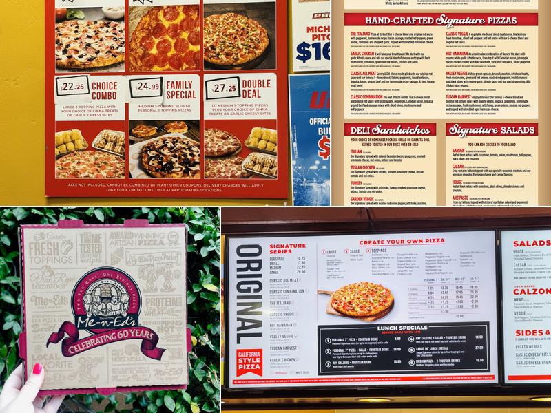 Me-n-Ed's Pizzeria Menu