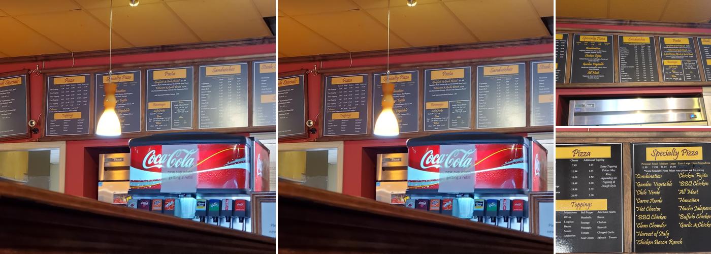 Rosa's Pizza Menu