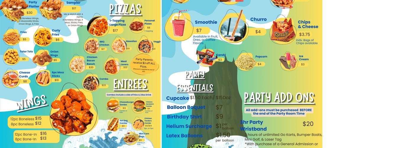 Kritters Pizza Menu
