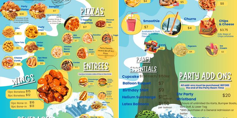 Kritters Pizza Menu