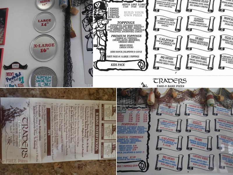 Traders Take-N-Bake Pizza Menu