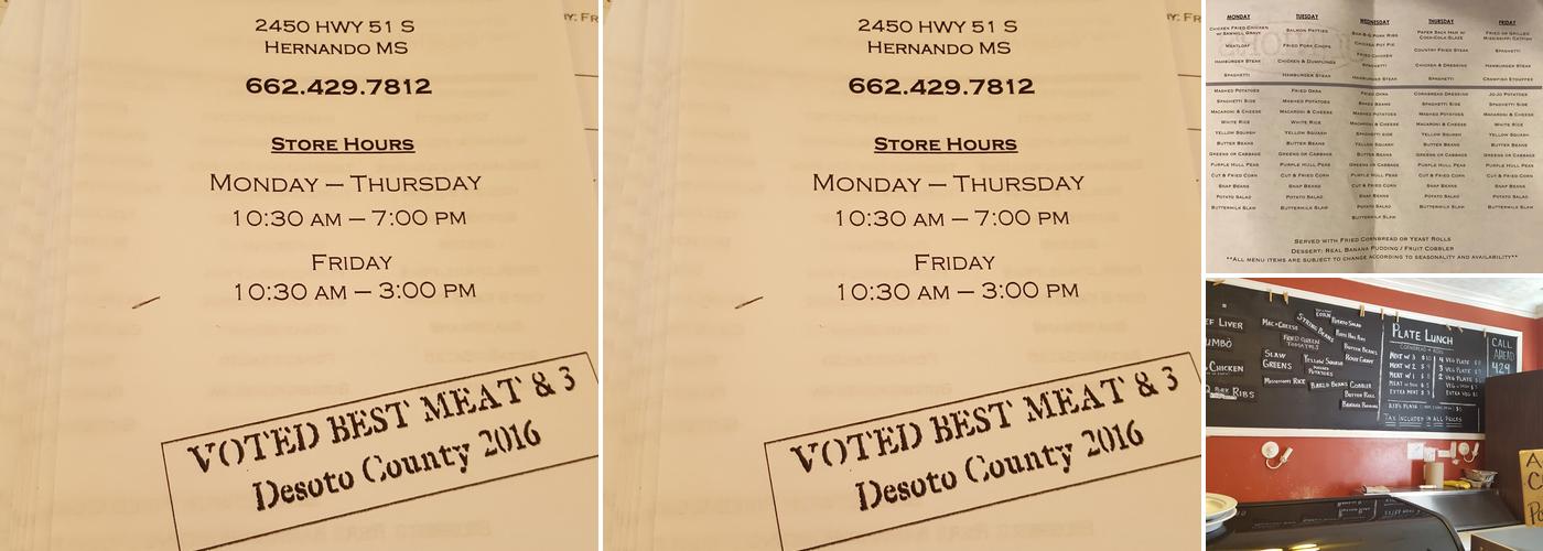 Junior's Eatin' House Menu