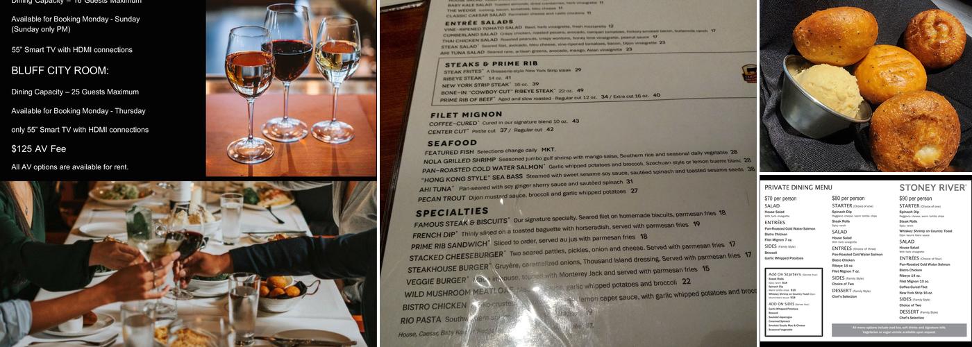 Stoney River Steakhouse and Grill Menu