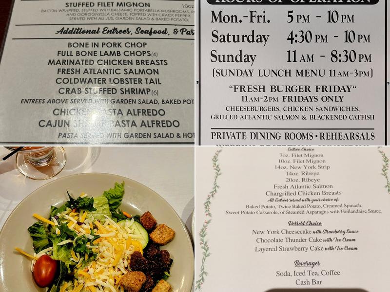 The Butcher Shop Steakhouse Menu