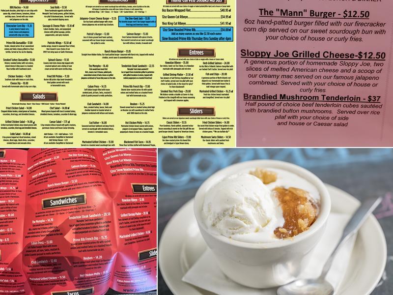 Patrick's Menu