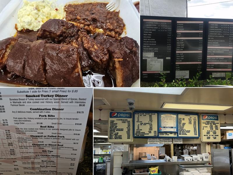 Jim Neely's Interstate Bar-B-Q Menu