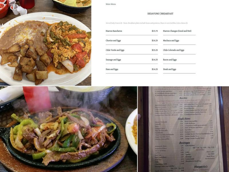 Castillo's Mexican Food Menu