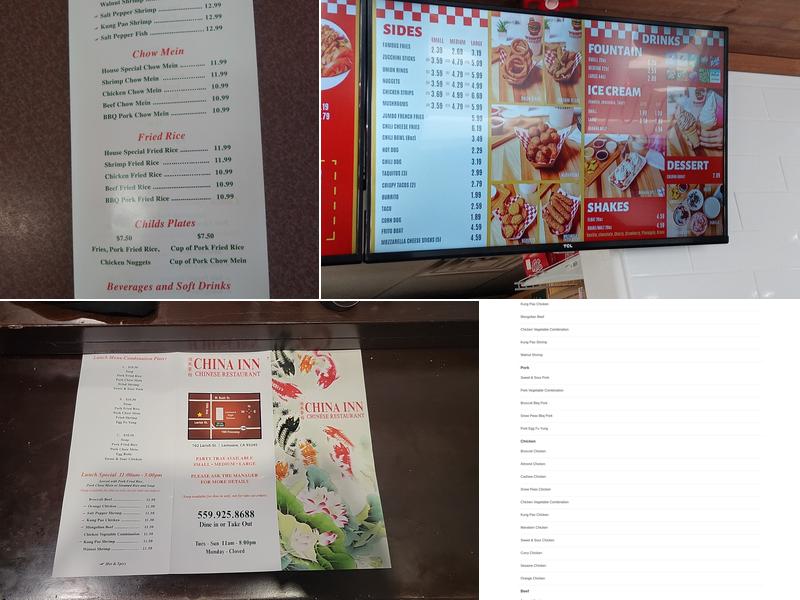 China Inn Restaurant Menu