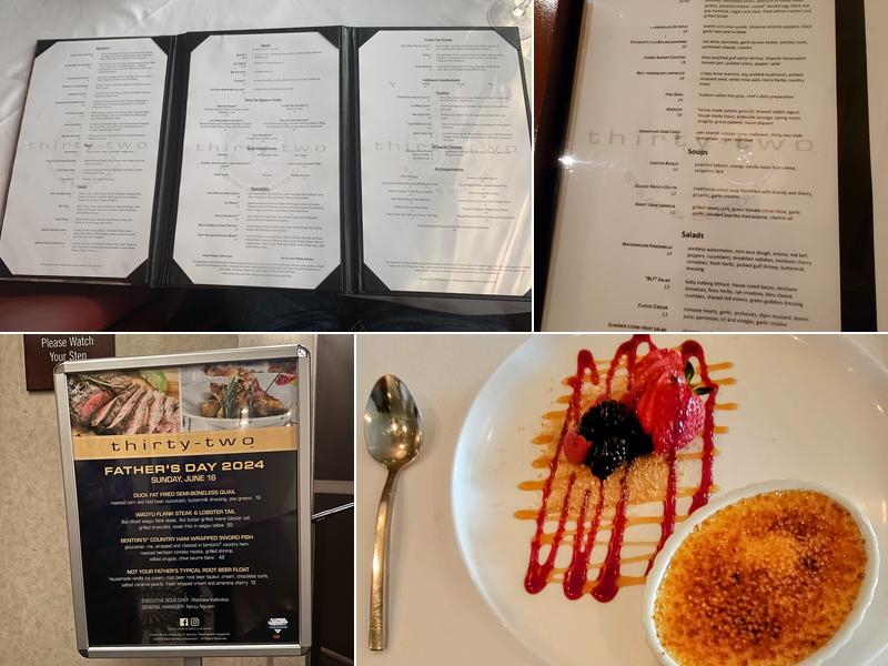 Thirty-Two Menu