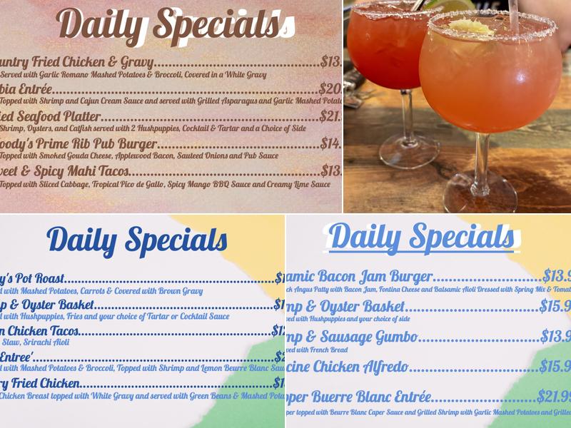 Woody's Roadside Ocean Springs Menu