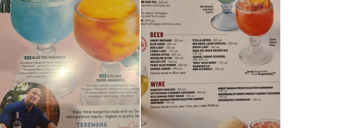Applebee's Grill + Bar Menu