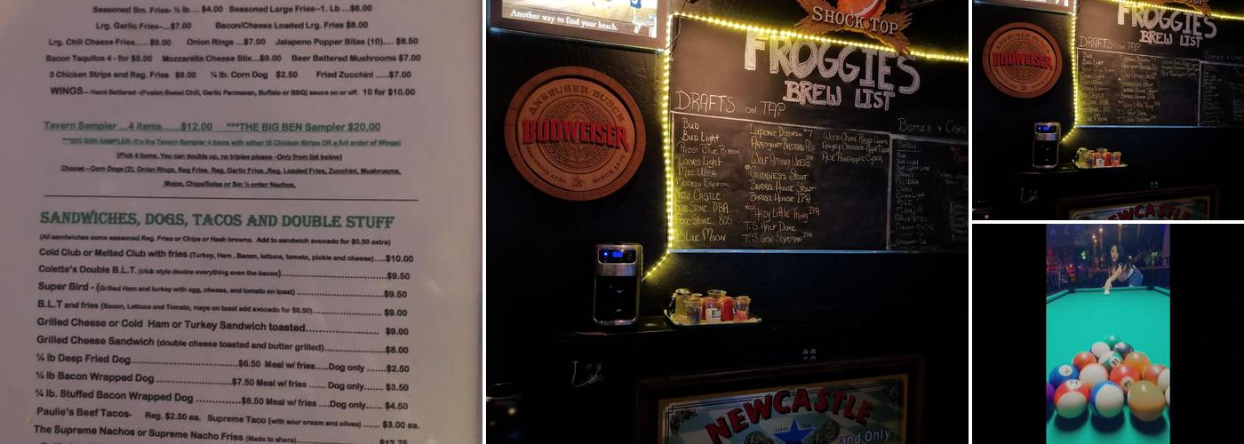 Froggies Pub & Grill Menu