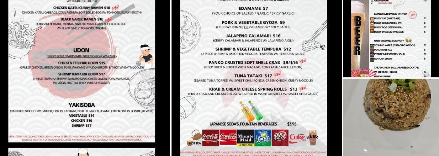 Toshiko Japanese Cuisine Menu