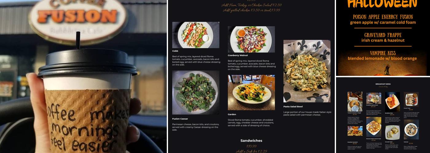 Coffee Fusion Menu