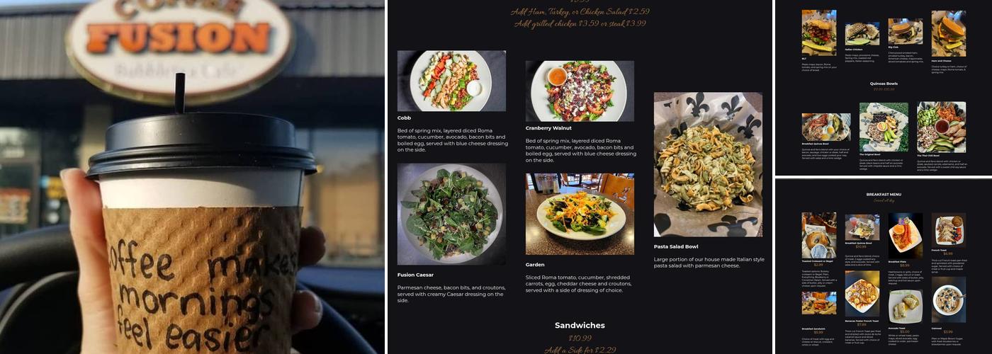 Coffee Fusion Menu