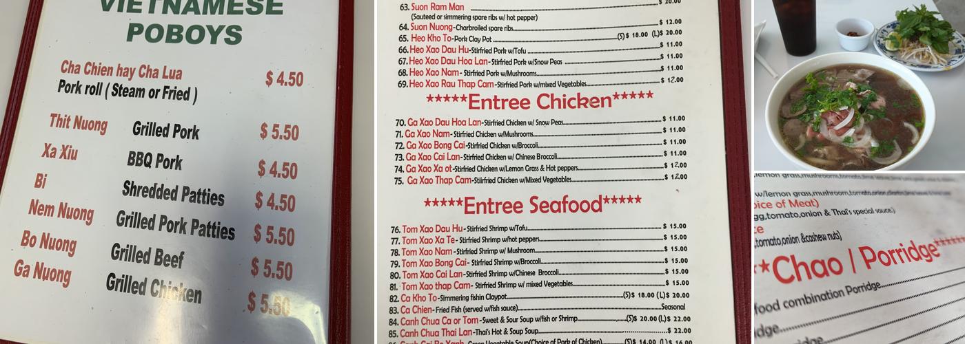 Kim Long Restaurant Menu