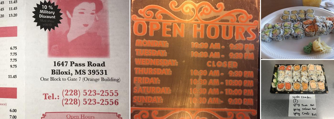 Oishi Japanese Express Menu