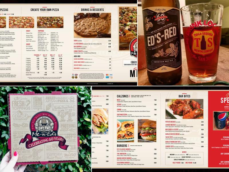 Me-n-Ed's Pizzeria Menu