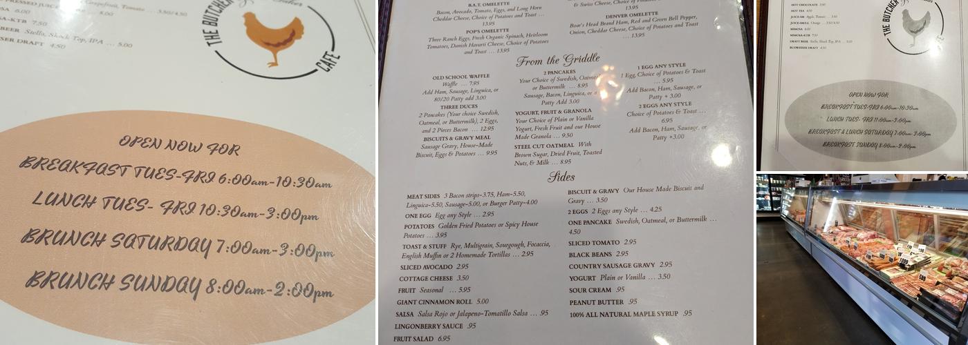 Glicks & Co. and 80/20 Classic Burgers Menu