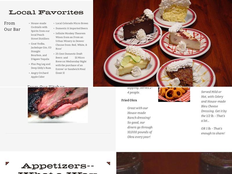 Rib City Grill - Rifle Menu