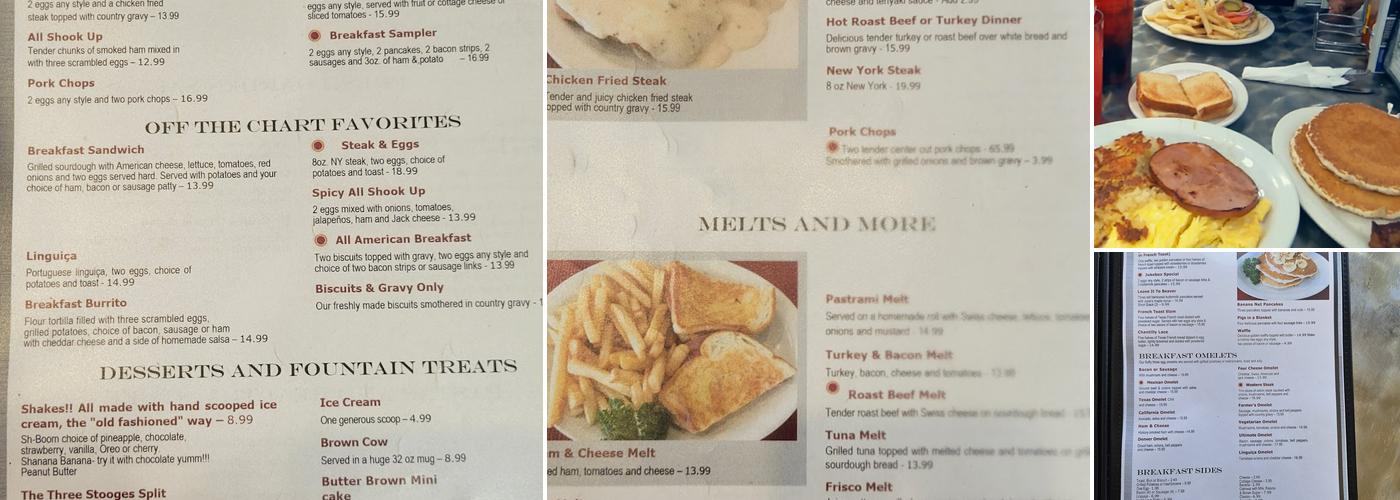 Chubby's Diner Menu