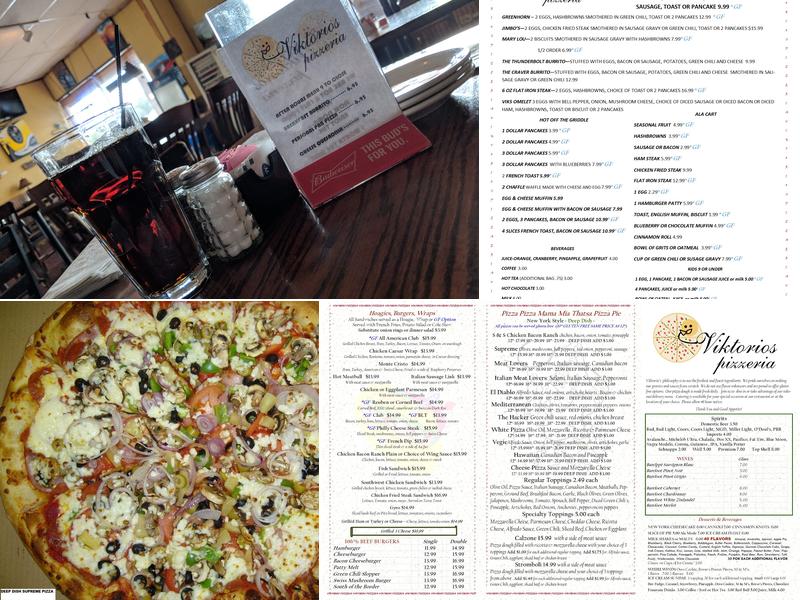 Viktorios Pizzeria and Full Service Bar Menu