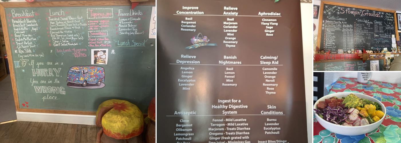 Stompin' Grounds Menu