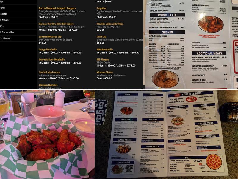 Tiny's Tavern Menu