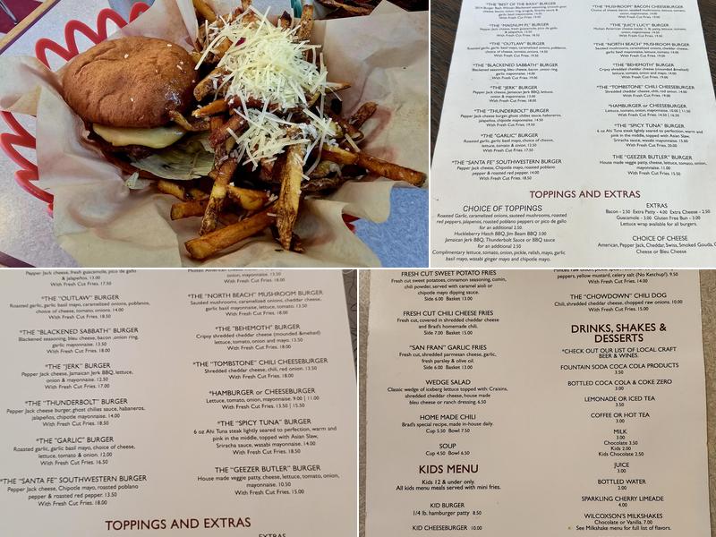 The Burger Dive Menu