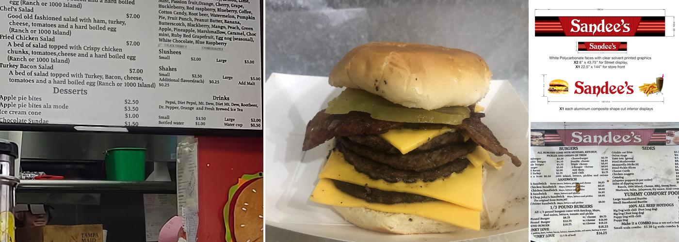 Sandee's Drive Inn Menu