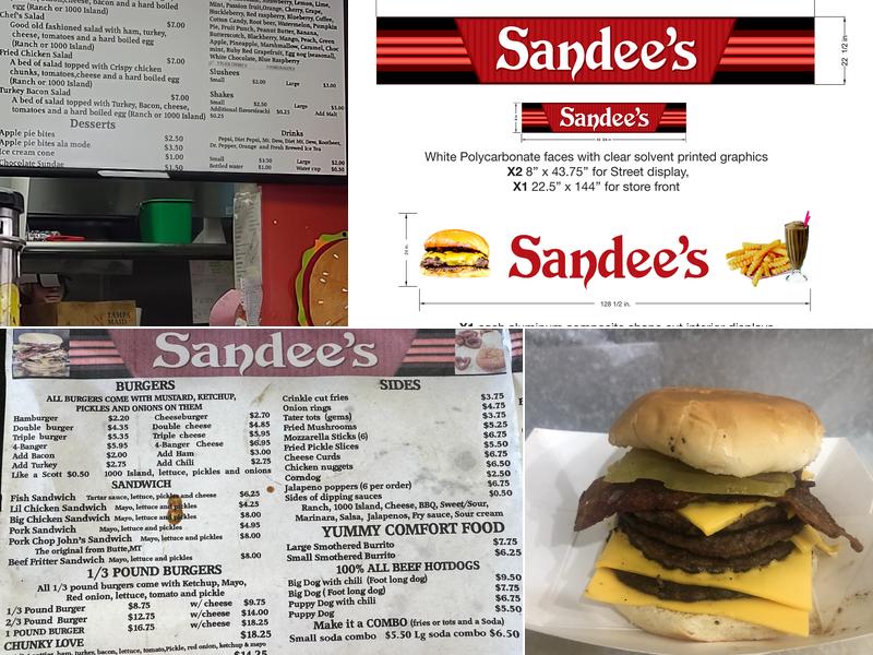 Sandee's Drive Inn Menu
