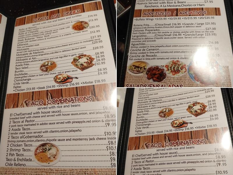 El Bukanas Menu