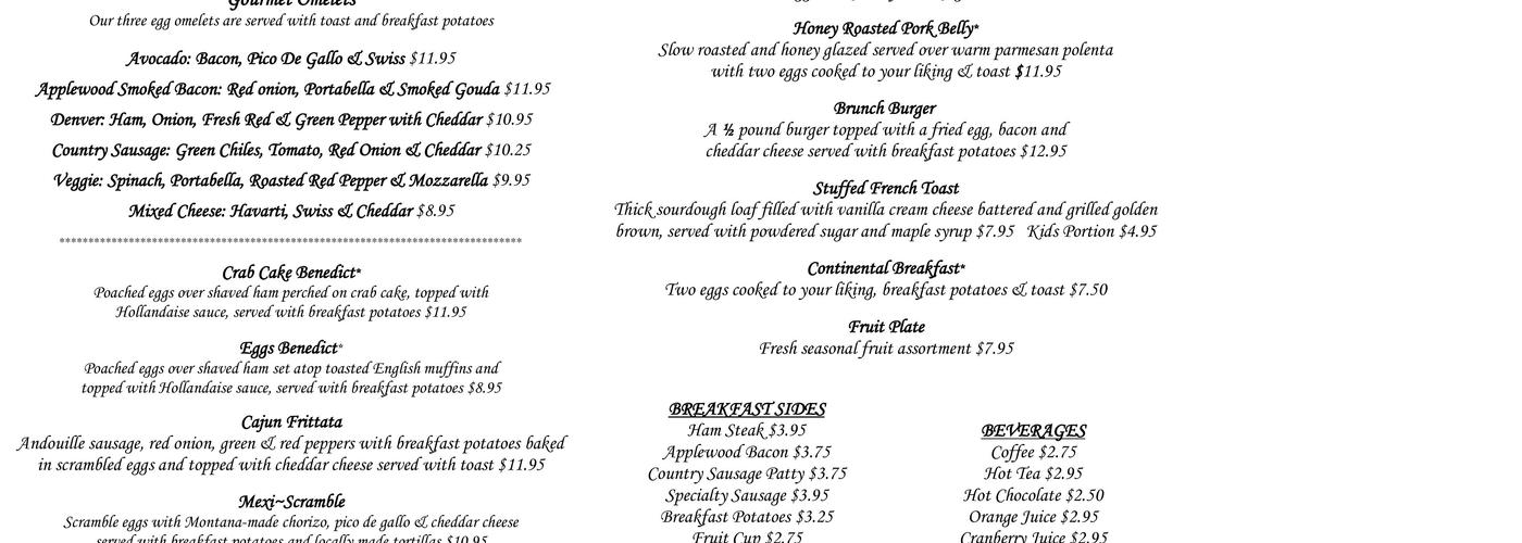 Bin 119 Menu