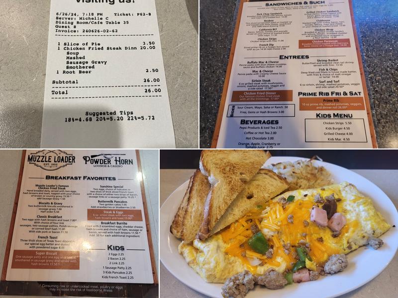 Muzzle Loader Cafe Menu