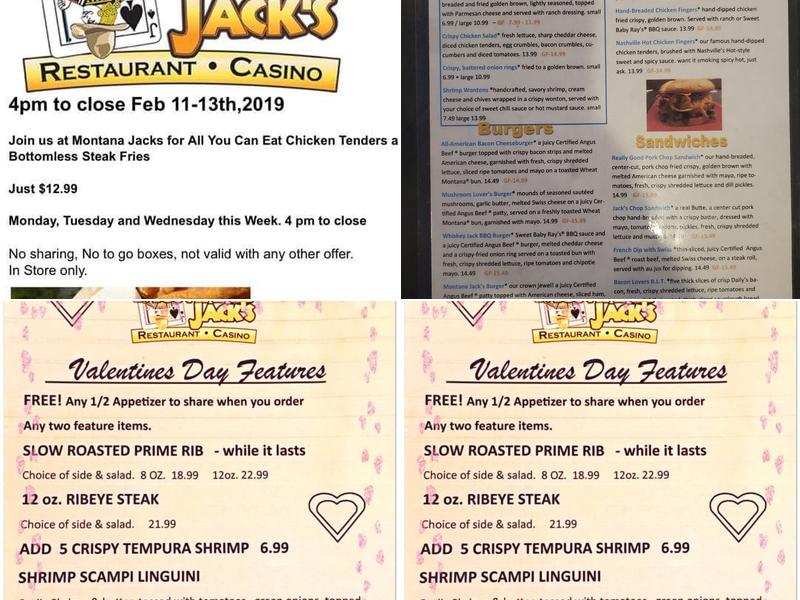 Montana Jack's Menu