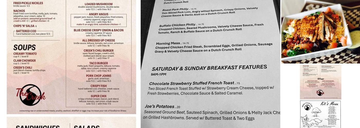 Miller Creek Cafe Menu