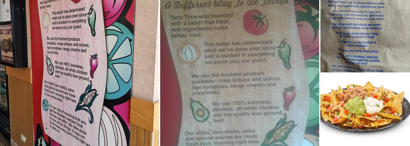 Taco Time Menu