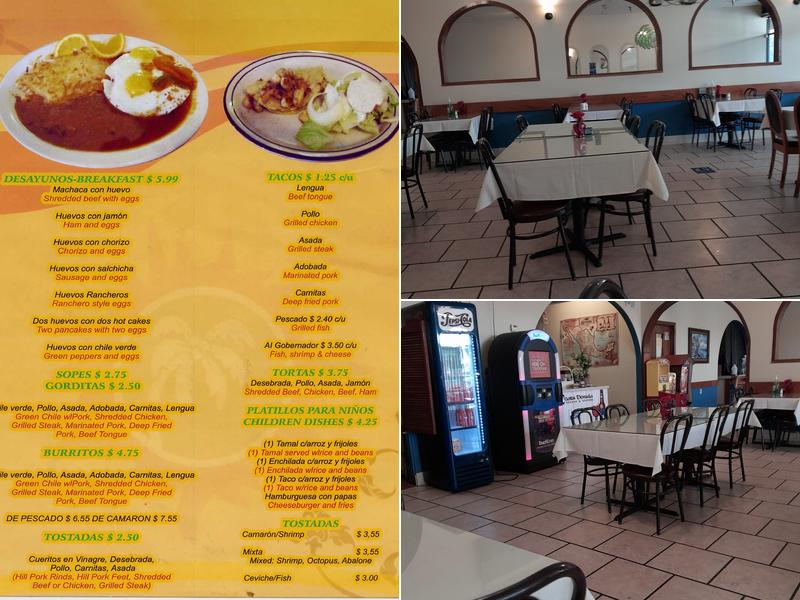 Costa Dorada Menu
