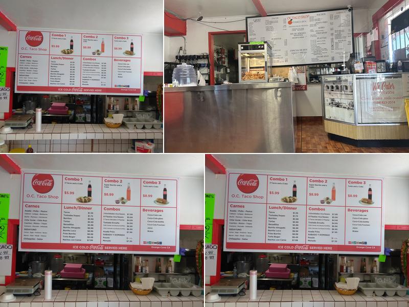 OC Taco Shop Menu