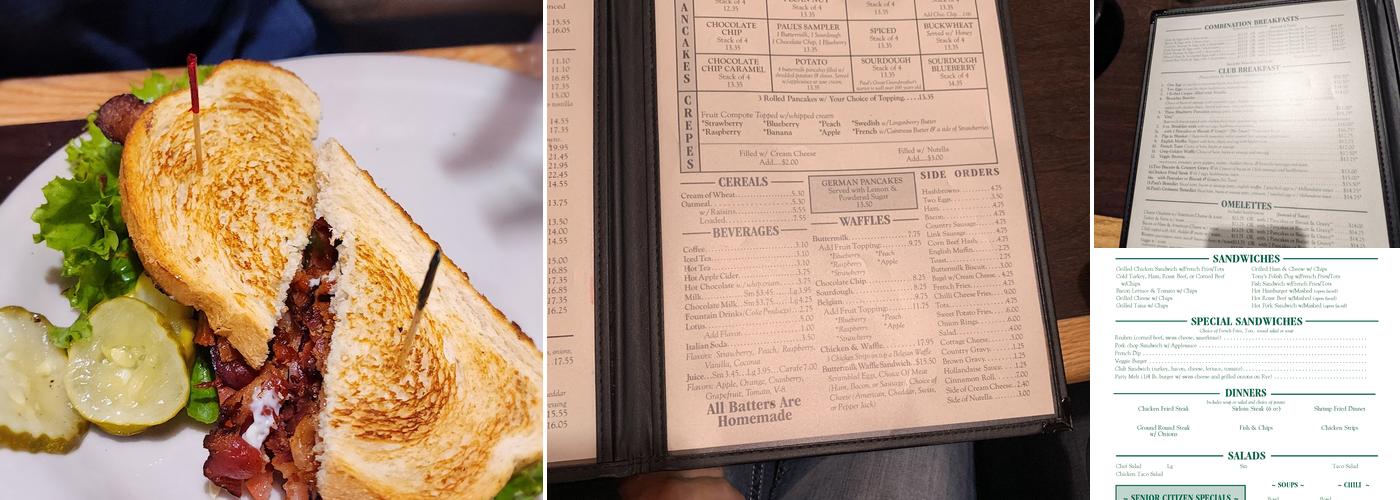 Paul's Pancake Parlor Menu