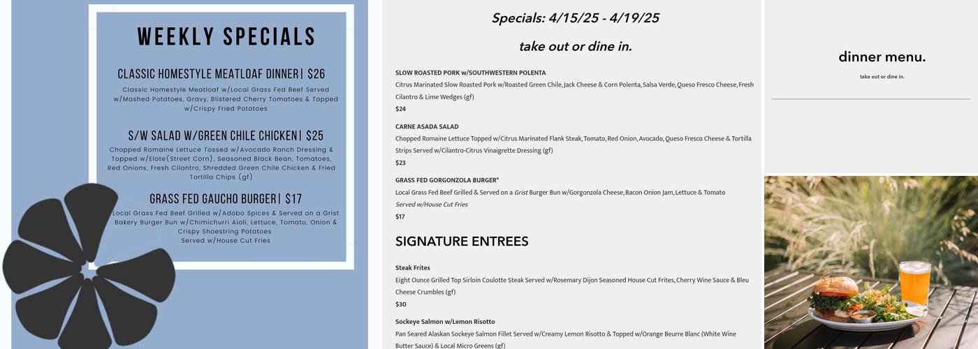 The Patio at Rattlesnake Market Menu