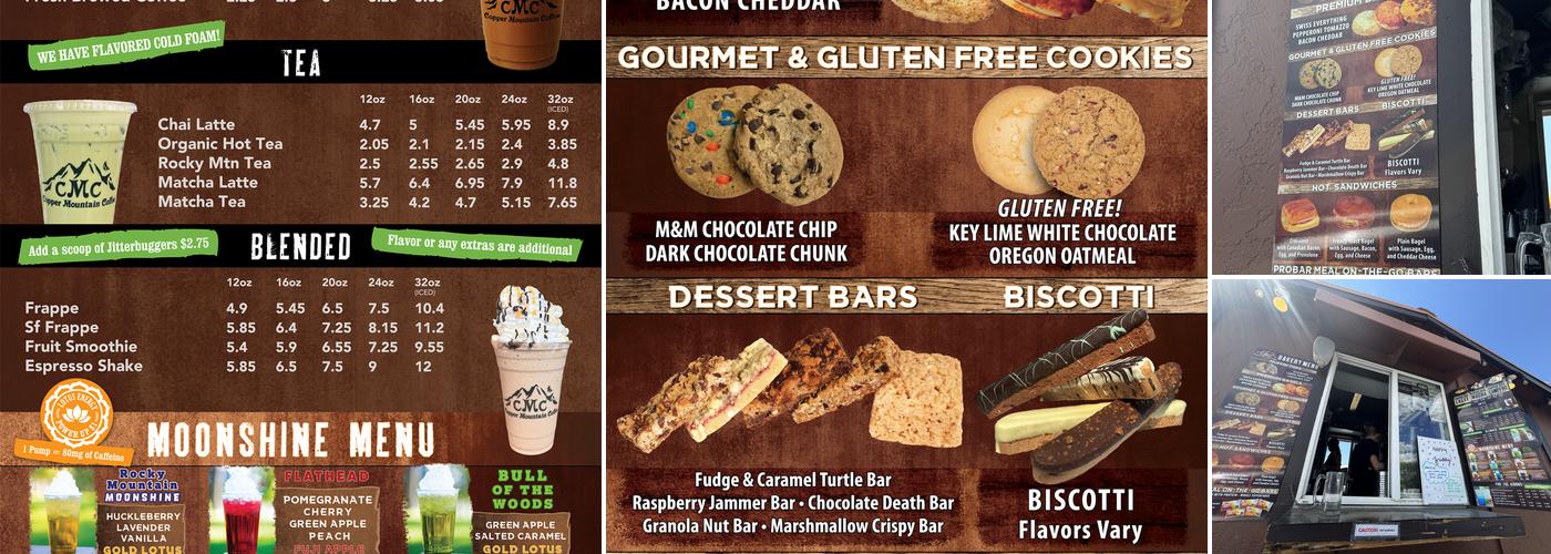 Copper Mountain Coffee Menu