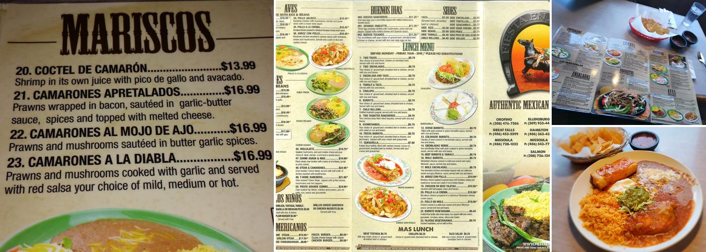 Fiesta en Jalisco Menu