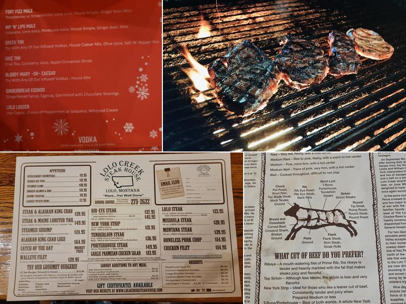 Lolo Creek Steakhouse Menu