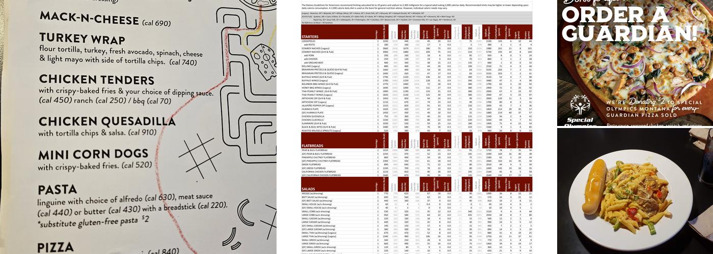 MacKenzie River Pizza Co. Menu