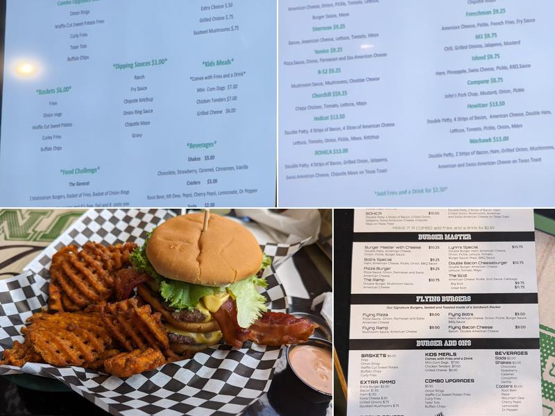 The Burger Bunker Menu