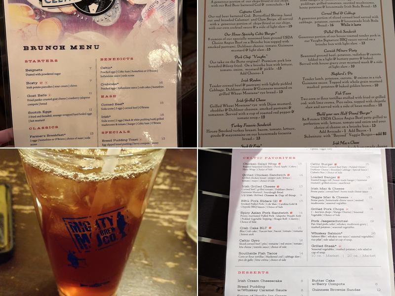 The Celtic Cowboy Pub and Restaurant Menu