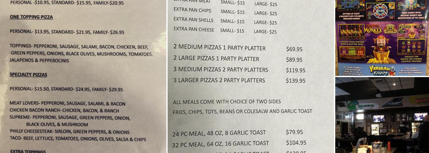 Pit Stop, Raceway Cafe & Black Eagle Brewery Menu